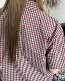 Kea Two-Pocket Crop Check Shirt