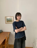 [BAONHAUS] Yanka Layered Color Matching Short Sleeve Tee