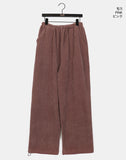 Hebo Velvet Ribbed Two-Way Banding Pants