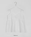 Peulnyu Shirring Flared Sleeveless Blouse