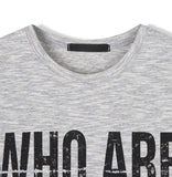 Impri Slub Lettering Short Sleeve T-shirt