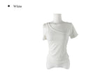 Cannon Layered Shirring Off-Shoulder T-Shirt
