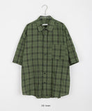 [unisex] Ototo Over Check Short Sleeve Shirt