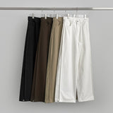 Hem Snap Cut Pin Tuck Adjust Wide Balloon Cotton Pants