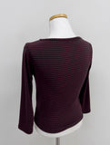 Striped Three Quarter T-shirt