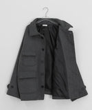 [unisex] Popis Wool High Neck Half Coat