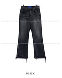 Damage hem cutting bootcut