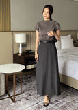 Aluah Half Neck Pleated T-Blouse
