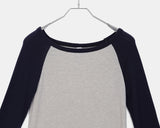 Vinny Basic Color Matching Raglan Long Sleeve T-Shirt