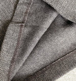 Shuk Herringbone Banding Brushed Wide Crop Slacks Pants