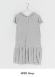 Vail Cap Sleeves Frill Shirring Layered Snap Hood One Piece