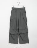 [unisex] Kazui banding nylon cargo parachute pants