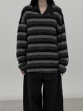 Robben Stripe Long Sleeve Round Knit