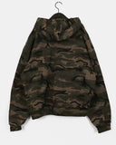Chebo Military Camo Oversized-Fit Hood Zip-Up