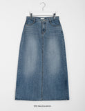 Tomoni Vintage Denim Washing Long Skirt