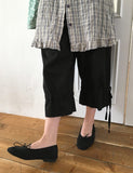 [BAONHAUS] Loenin Cotton Strap Bermuda Pants
