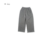 Flan Boa Fur Side Pintuck Snap Wide Pants