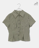 Ascend Check Collar Pin Tuck Shirt