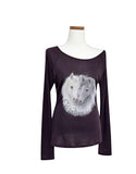 Pony Printing One Shoulder Long Sleeve
