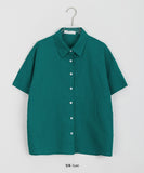 Puha basic linen short sleeve shirt - Linen 100