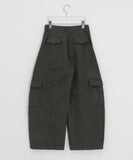 Yanbs Cargo Brushed Curved Wide Pants