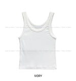 [U-BASIC] Fit Body U-neck Ribbed Sleeveless