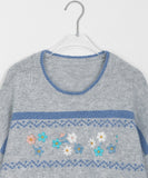 Teneki flower color matching over knit