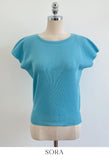 Niel Round Neck Cap Sleeve Short Sleeve Knit