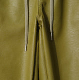 Buffing leather cargo pants