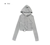 Pika Button Crop Hood T-Shirt