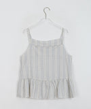 Rosini Stripe Frill Sleeveless Blouse