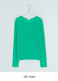Mejini Color Tencel Basic Long Sleeve Tee