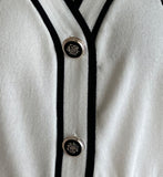 Thiel Rose Color Matching Knit Cardigan