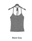 Para stripe halter sleeveless