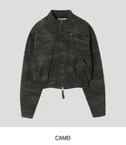 Camouflage Crop Rider Jacket