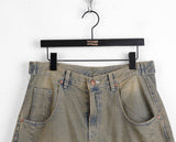 Takun Bijo Button Overfit 5-quarter Bermuda Denim Pants