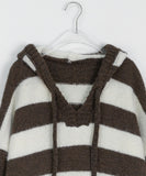 Meltini Stripe Hood Over Knit