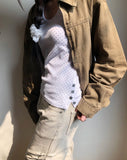 Luken Semi-Crop Washed Collar Jacket