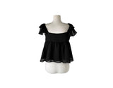 Sean V Shirring Frill Sleeveless Blouse