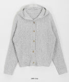 Lipan cable hood knit cardigan