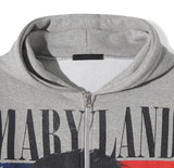 Land Stars and Stripes Two-Way Semi-Crop Hooded Zip-Up