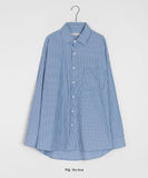 [unisex] Mashuko Stripe Pocket Over Shirt