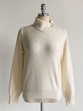 Lumen One-Shoulder Button Half Polar Knit