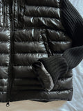 Black tech knit padding jacket