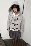 (WOOL) BOUCLE DUFFLE SHORT COAT