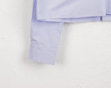 Aru Back Silt Button Crop Long Sleeve Shirt