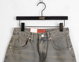 Clutch Grayish Washing Long Wide Denim Pants
