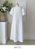 Poish Bubble Jacquard Flare Long One Piece