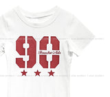 90 Printing Short Sleeve Slim T-shirt