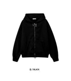 Dove Snap Two-Way Hooded Zip-Up